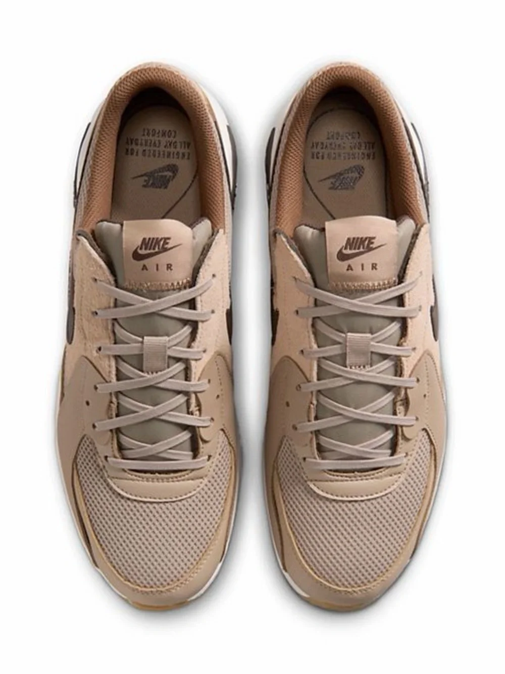 Nike Air Men's Taupe/Beige Low-Top Sneakers, Size 10 1/2